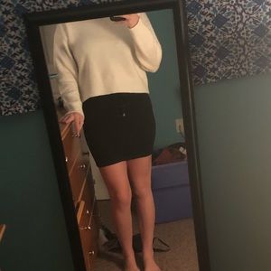 Black skirt with lace up front